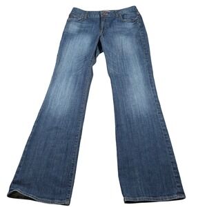 Gap Curvy Flare Jeans Women 12 Long (FITS 32x33) Blue Medium Wash Stretch Denim